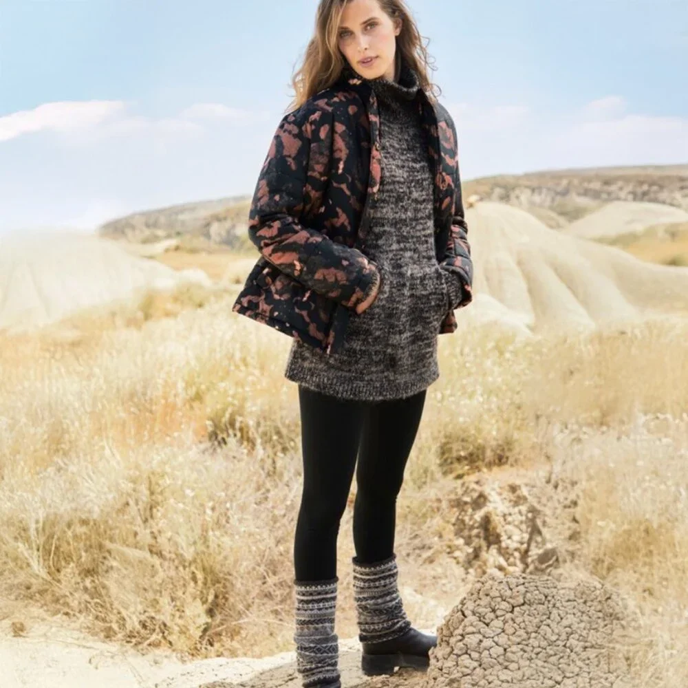 Peruvian Connection Mariposa Puffer Coat - sz Medium